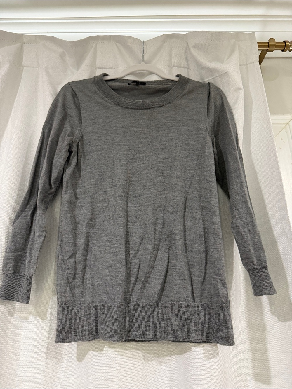 J. Crew Gray Long Sleeve Crewneck Sweater